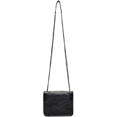 Shop Saint Laurent Black Baby Niki Chain Wallet Bag