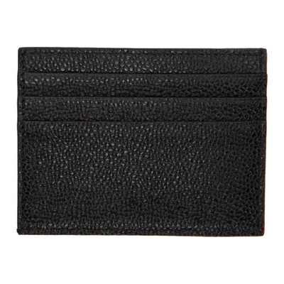 Shop Thom Browne Black Double-sided Card Holder In 001 Black