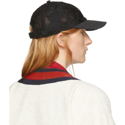 Shop Gucci Black Gg Embroidered Baseball Cap In 1060 Black