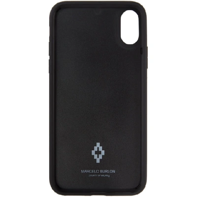 Shop Marcelo Burlon County Of Milan Black And White 3d Iphone X Case In Black/white