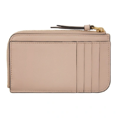 Shop Chloé Chloe Pink Chloe C Small Card Holder In 6j5 Cementp