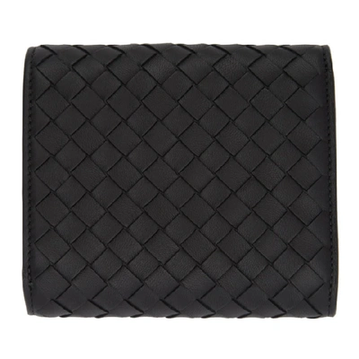 Shop Bottega Veneta Black Intrecciato Mini Trifold Wallet In 1000 Black
