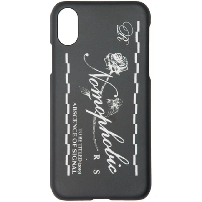 Shop Raf Simons Black Nomophobic Iphone X Case In 09910 Blkwh