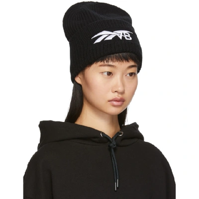 Shop Victoria Beckham Reebok By  Black Logo Beanie