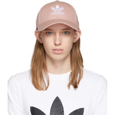 Adidas Originals Adidas Women's Originals Precurved Washed Strapback In Pink | ModeSens