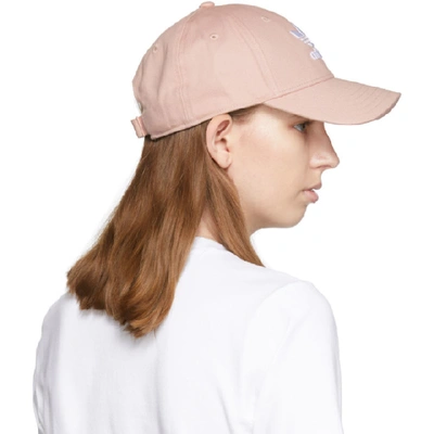 Shop Adidas Originals Pink Trefoil Baseball Cap