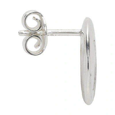 Shop Gucci Silver 'blind For Love' Stud Earrings In 0701 Silver