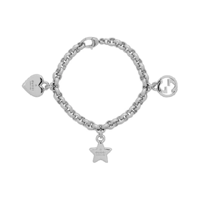 Shop Gucci Silver Charms Bracelet