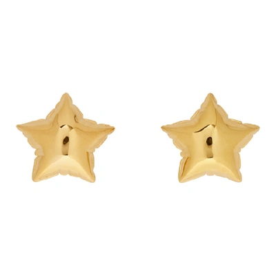 Shop Marc Jacobs Gold The Balloon Star Studs Earrings In 710 Gold
