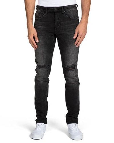 Shop Prps Men's Faded Distressed Jeans In Black