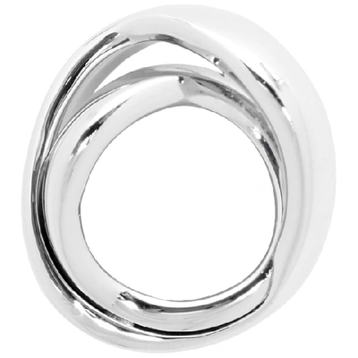 Shop Balenciaga Silver Twirl Ring