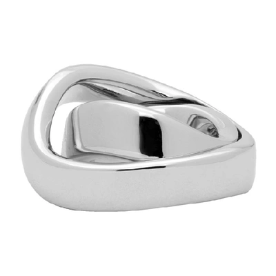 Shop Balenciaga Silver Twirl Ring