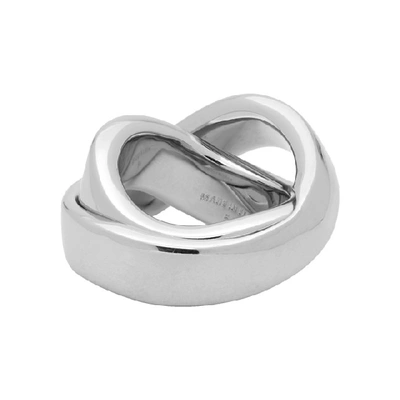 Shop Balenciaga Silver Twirl Ring