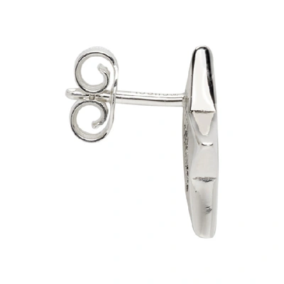 Shop Gucci Silver Star 'blind For Love' Stud Earrings In 0701 Silver