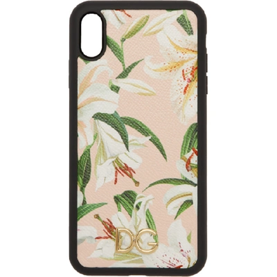 Shop Dolce & Gabbana Dolce And Gabbana Pink Lily Iphone Xs Max Case In Hfkk8 Pink