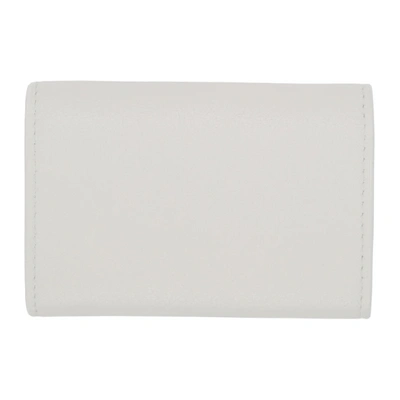 Shop Balenciaga White Mini Papier Wallet In 9002 White