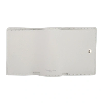 Shop Balenciaga White Mini Papier Wallet In 9002 White