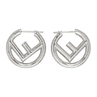 Fendi Black Mini F is Fendi Hoop Earrings Fendi