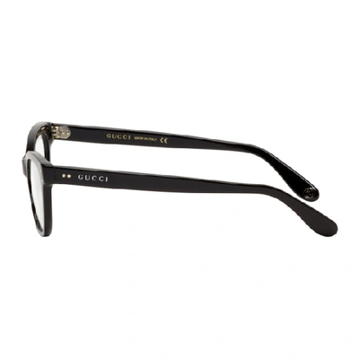 Shop Gucci Black Cat-eye Glasses In 005 Black