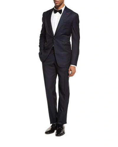 Shop Isaia Two-piece Tuxedo Suit, Navy
