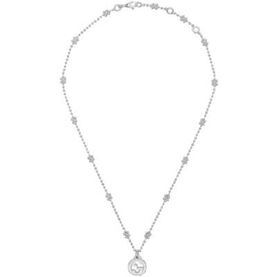 Shop Gucci Silver Interlocking G Necklace