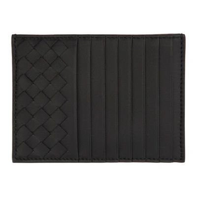 Shop Bottega Veneta Black Intrecciato Multi Card Holder In 1000 Black