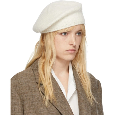 Shop Lauren Manoogian Ssense Exclusive Off-white Alpaca Beret