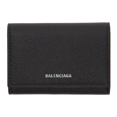 Shop Balenciaga Black Ville Accordion Card Holder