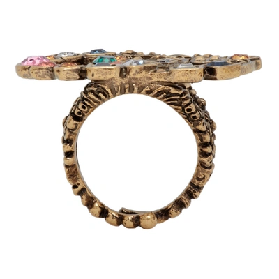 Shop Gucci Gold Gg Marmont Ring In 8512 Metal