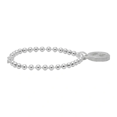 Shop Gucci Silver Interlocking G Pendant Bracelet