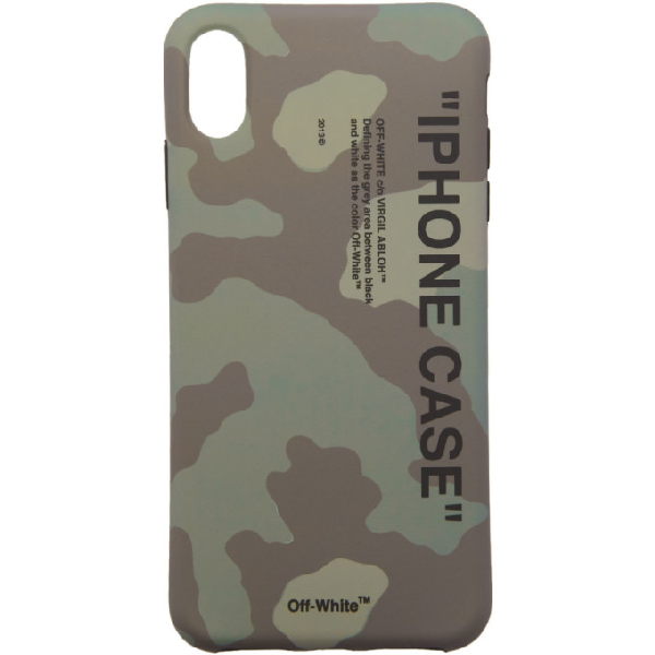 Off-white Green Camo Quote Iphone Xs Max Case In 9910 Camo | ModeSens