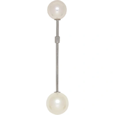 Shop Alan Crocetti Silver Pearl Isa-16 Single Earring