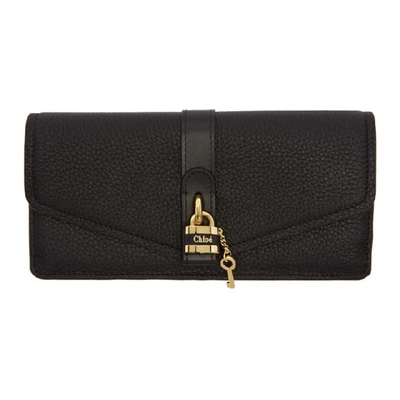 Shop Chloé Black Aby Long Continental Wallet