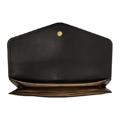 Shop Chloé Black Aby Long Continental Wallet