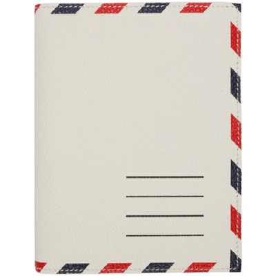 Shop Thom Browne White Airmail Passport Holder In 100 White