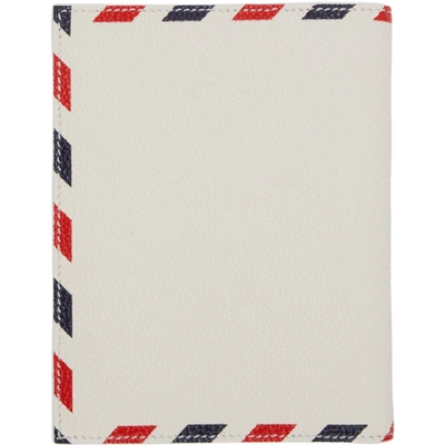 Shop Thom Browne White Airmail Passport Holder In 100 White