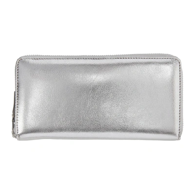 Shop Comme Des Garçons Comme Des Garcons Wallets Silver Continental Wallet