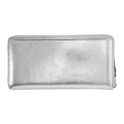 Shop Comme Des Garçons Comme Des Garcons Wallets Silver Continental Wallet