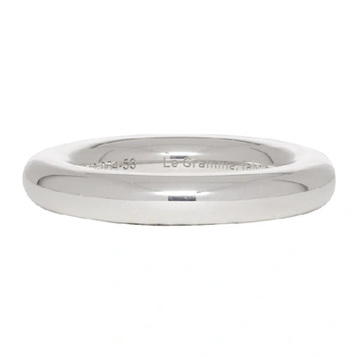Shop Le Gramme Silver Polished Le 9 Grammes Bangle Ring