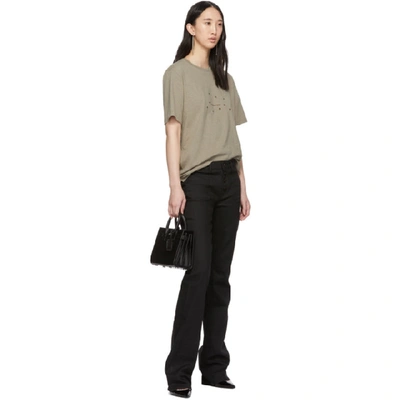 Saint Laurent Loulou Chain Tassel Earrings In Silver