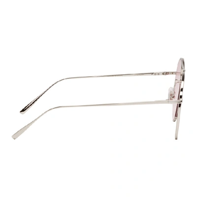 Shop Gentle Monster Silver And Pink Jumping Jack Sunglasses