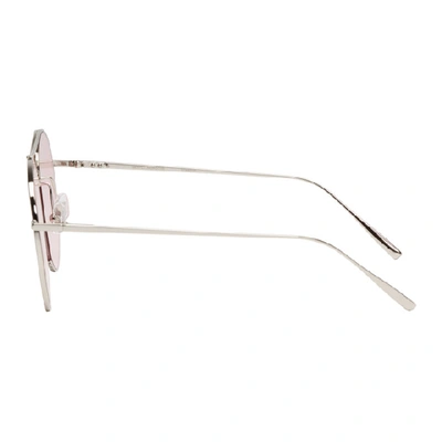 Shop Gentle Monster Silver And Pink Jumping Jack Sunglasses