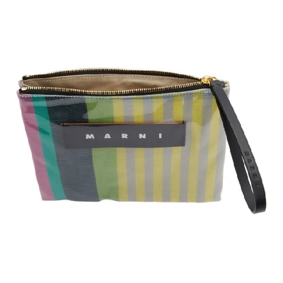 Shop Marni Multicolor Glossy Grip Pouch In Stc37 Pink