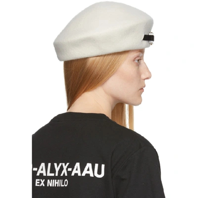 Shop Alyx Ssense Exclusive White Wool Bardot Beret
