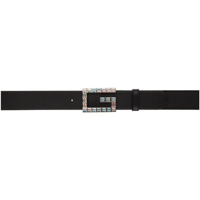 Shop Gucci Black Square G Madelyn Belt In 8143 Nero