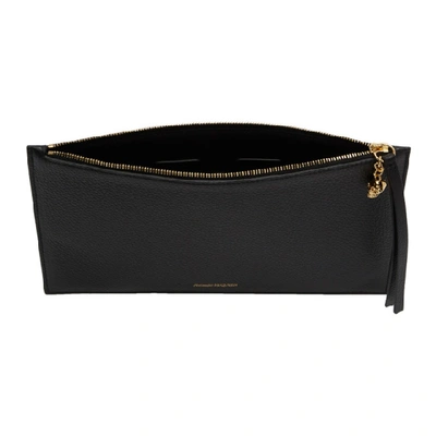 Shop Alexander Mcqueen Black Zip Skull Pouch In 1000 Black