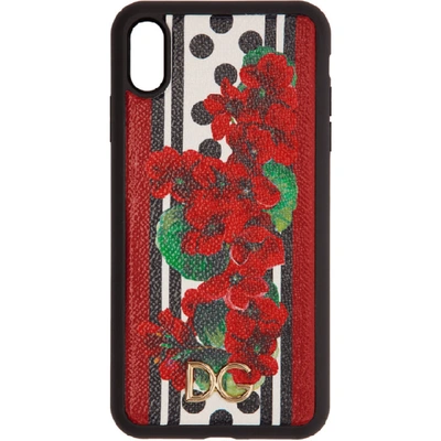 Shop Dolce & Gabbana Dolce And Gabbana Red And Black Portofino-print Iphone Xs Max Case In Hwv03 Red