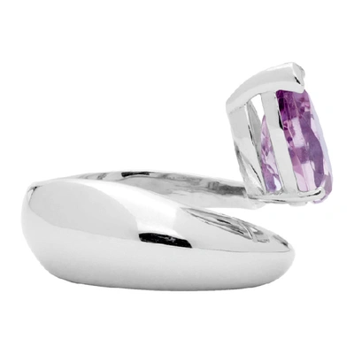 ALAN CROCETTI SSENSE 独家发售银色 AND 紫色 ALIEN 紫晶戒指