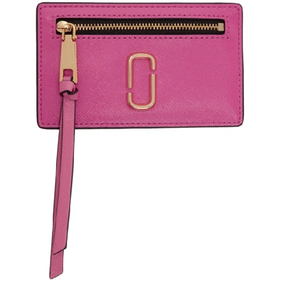 Shop Marc Jacobs Pink Snapshot Zip Card Holder In 959 Trixie