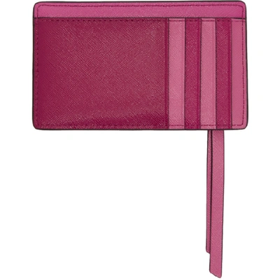 Shop Marc Jacobs Pink Snapshot Zip Card Holder In 959 Trixie